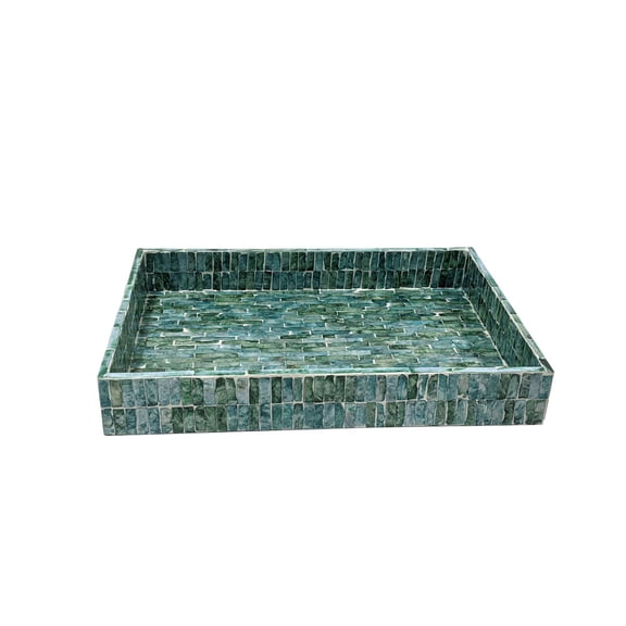Turquoise Capiz Decorative Tray by Ashland  - Spring Home Decor