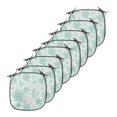 thumbnail image 1 of Turquoise Chair Seating Cushion, Flowers Butterflies Leaves Pattern Springtime Romantic Design Nature, Soft Seat Pads for Office with Anti-slip Backing, 16"x16", Turquoise Seafoam Pearl, by Ambesonne, 1 of 7