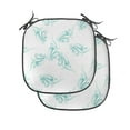 thumbnail image 1 of Turquoise Chair Seating Cushion Set of 2, Swirling Flowers Branches Fresh Botanical Curvy Ornamental Lines Springtime Art, Seat Pads for Office with Anti-slip Backing, 16"x16", Turquoise, by Ambesonne, 1 of 7