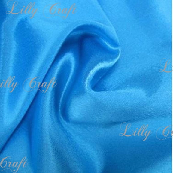 Turquoise Charmeuse Satin Fabric 58”/60” Inches Wide - Sold By The Yard