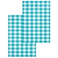 thumbnail image 1 of Turquoise Checkered Kitchen Dish Towels for Drying Dishes Set of 2, Farmhouse Buffalo Plaid Waffle Weave Microfiber Hand Tea Bathroom Towels Quick Dry & Absorbent Towel 15.7x23.6, 1 of 7