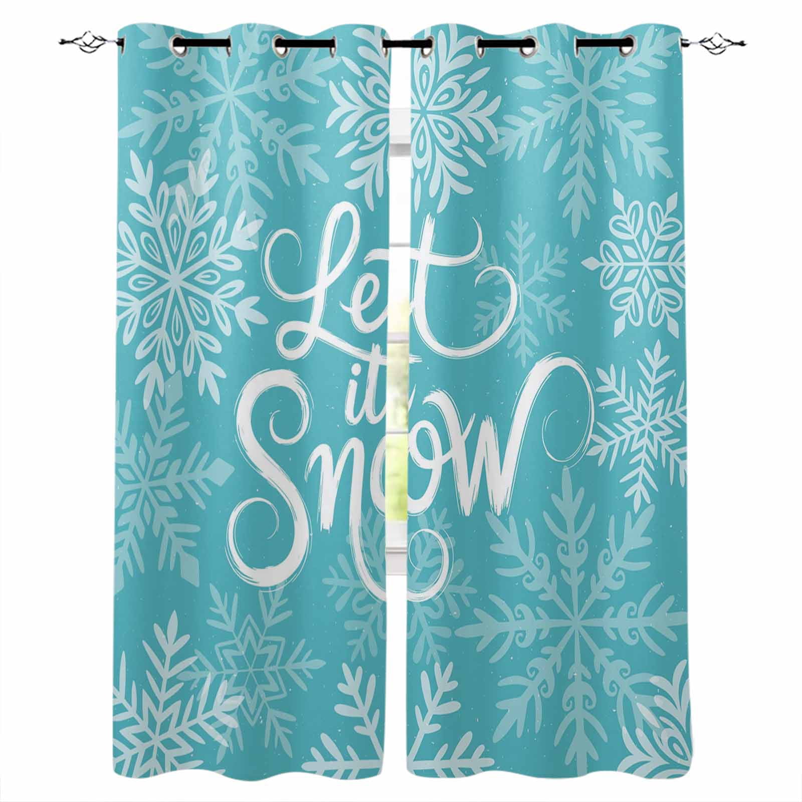 Photo inspiration: Visual Reference: Turquoise Christmas Blackout Curtains 84 Inches Long For Bedroom
