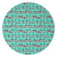 thumbnail image 1 of Turquoise Christmas Gnome Pattern Round Blanket,Comfortable Soft Flannel Throw Blanket,All Season,Warm Lightweight Blankets for Sofa Bed Couch Living Room Chair 60"x60", 1 of 5