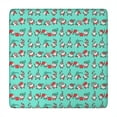 thumbnail image 1 of Turquoise Christmas Gnome Pattern Square Fitted Tablecloth with Elastic Edge,Square Table Cover,Washable Elastic Table Cover for Home Kitchen Party Decor 34"x34", 1 of 6