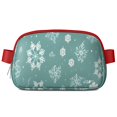 thumbnail image 1 of Turquoise Christmas Snowflake Pattern Cute Fanny Packs for Women,Travel Waterproof Crossbody Fanny Bags Waist Purse for Women Anti Theft Adjustable Strap for Running Travel Cycling, 1 of 6