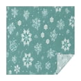 thumbnail image 1 of Turquoise Christmas Snowflake Pattern Square Tablecloth,Waterproof Square Table Cover,Wipeable Spillproof Washable Table Cover for Home Kitchen Party Decor 42"X42"(107x107cm), 1 of 6