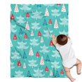 thumbnail image 1 of Turquoise Christmas Tree Pattern Blanket,Comfortable Soft Flannel Throw Blanket,All Season,Warm Lightweight Blankets for Sofa Bed Couch Living Room Chair,30"x40", 1 of 4