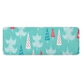 thumbnail image 1 of Turquoise Christmas Tree Pattern Kitchen Rug Mat,Kitchen Runner Rugs Non Skid Washable,Decorative Kitchen Floor Mats for Kitchen,Sink,Laundry,17"x47.2", 1 of 7