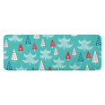 thumbnail image 1 of Turquoise Christmas Tree Pattern Kitchen Rug Mat,Kitchen Runner Rugs Non Skid Washable,Decorative Kitchen Floor Mats for Kitchen,Sink,Laundry,17"x47.2", 1 of 7