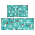 thumbnail image 1 of Turquoise Christmas Tree Pattern Kitchen Rugs Sets Of 2,Anti Fatigue Kitchen Mat Rugs Non Slip Washable,Decorative Kitchen Floor Mats for Kitchen,Sink,Laundry,17"x30"+17"x47", 1 of 7