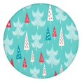 thumbnail image 1 of Turquoise Christmas Tree Pattern Round Fitted Tablecloth with Elastic Edge,Dining Table Cover Waterproof,Outdoor Round Tablecloth for Camping,Dining,Indoor and Outdoor, 1 of 7