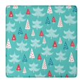 thumbnail image 1 of Turquoise Christmas Tree Pattern Square Fitted Tablecloth with Elastic Edge,Square Table Cover,Washable Elastic Table Cover for Home Kitchen Party Decor 36"x36", 1 of 6