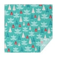 thumbnail image 1 of Turquoise Christmas Tree Pattern Square Tablecloth,Waterproof Square Table Cover,Wipeable Spillproof Washable Table Cover for Home Kitchen Party Decor 52"x52"(132x132cm), 1 of 6