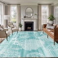 thumbnail image 1 of Turquoise Coastal Area Rugs 5'x8', Small Throw Rugs for Classroom Bedroom, Nautical Coral Starfish Shell Turtle Summer Indoor Outdoor Rug Non-Slip Low Pile Carpet Runner Reversible Floor Mats, 1 of 8