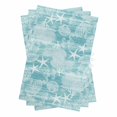 thumbnail image 1 of Turquoise Coastal Kitchen Towels Set of 3, Water Absorbent Dish Towel, Nautical Coral Starfish Shell Seahorse Ocean Decorative Hand Towels - Quick Drying Cloth for Cooking Baking, 18x28 Inch, 1 of 8