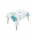thumbnail image 1 of Turquoise Coastal Table Cloth, Nautical Summer Beach Coral Sea Turtle Waterproof Tablecloth for Rectangle Tables, Reusable Washable Fabric Table Cover for Restaurant Kitchen Dining Tables 60"x84", 1 of 6