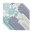 thumbnail image 1 of Turquoise Coastal Turtle Cloth Napkins, Ocean Coral Nautical Washable and Reusable Dinner Napkins Set of 8, Table Napkin for Kitchen Party Birthday Wedding Hotel Housewarming 20"x20", 1 of 8