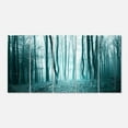 thumbnail image 1 of Turquoise Colored Magic Forest 28 in x 60 in Painting Art Prints, by Designart, 1 of 5