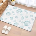 thumbnail image 1 of Turquoise Conch Coastal Entryway Rug 2'x3'&nbsp; Non Slip Front Door Mats, Nautical Summer Beach Ocean Sea Entrance Rugs Indoor Outdoor Carpet, Washable Floor Mats Small Area Rug for Bedroom Kitchen, 1 of 8