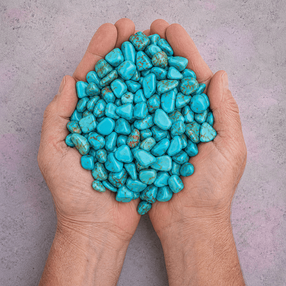 Turquoise Crushed Crystal Quartz Aquarium Gravel 3 Lb