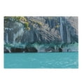 thumbnail image 1 of Turquoise Cutting Board, Marble Caves of Lake General Carrera Chile South American Natural, Decorative Tempered Glass Cutting and Serving Board, Large Size, Purple Grey Turquoise, by Ambesonne, 1 of 1