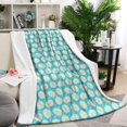 thumbnail image 1 of Turquoise Daisy Flower Floral Pattern Blanket,Comfortable Soft Flannel Throw Blanket,All Season,Warm Lightweight Blankets for Sofa Bed Couch Living Room Chair,40"x50", 1 of 4