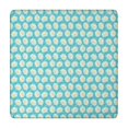 thumbnail image 1 of Turquoise Daisy Flower Floral Pattern Square Fitted Tablecloth with Elastic Edge,Square Table Cover,Washable Elastic Table Cover for Home Kitchen Party Decor 34"x34", 1 of 6