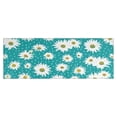 thumbnail image 1 of Turquoise Daisy Flower Pattern Kitchen Rug Mat,Kitchen Runner Rugs Non Skid Washable,Decorative Kitchen Floor Mats for Kitchen,Sink,Laundry,17"X47", 1 of 5