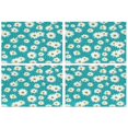 thumbnail image 1 of Turquoise Daisy Flower Pattern Summer Placemats Table Placemats Set Of 4-Linen Kitchen Washable Placemats Table Mats 11.8"x17.7" Non-Slip Heat Resistant, 1 of 6