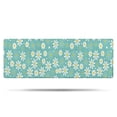 thumbnail image 1 of Turquoise Daisy Flower Yellow Centers Pattern Bathroom Rugs Mat,Non Slip Microfiber Bathroom Rug,Rubber Backing,Soft Bathroom Mats for Bathroom Floor,Tub and Shower,47x17in(120x43cm), 1 of 5