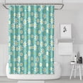 thumbnail image 1 of Turquoise Daisy Flower Yellow Centers Pattern Shower Curtain 72"x72" ,Bathroom Decorative Shower Curtains Set with 12 Hooks,Modern Waterproof Washable Shower Curtain, 1 of 6