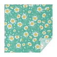 thumbnail image 1 of Turquoise Daisy Flower Yellow Centers Pattern Square Tablecloth,Waterproof Square Table Cover,Wipeable Spillproof Washable Table Cover for Home Kitchen Party Decor 42"X42"(107x107cm), 1 of 6