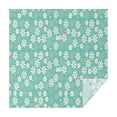 thumbnail image 1 of Turquoise Daisy Flower Yellow Centers Pattern Square Tablecloth,Waterproof Square Table Cover,Wipeable Spillproof Washable Table Cover for Home Kitchen Party Decor 42"X42"(107x107cm), 1 of 6