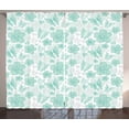 thumbnail image 1 of Ambesonne Turquoise Curtains 2 Panel Set, Spring Butterflies, 108" x 90", Turquoise Seafoam Pearl, 1 of 3