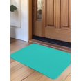 thumbnail image 1 of Turquoise Door Mat&nbsp;Indoor Outdoor Entrance, Non Slip Small Rug for Kitchen Bathroom Entryway Rug, Modern Pure Turquoise Washable Doormat Floor Mat for Office Home Decor 16x24 Inch, 1 of 8