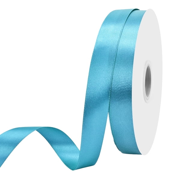 Turquoise Double Face Satin Ribbon, 7/8" x 100 YD