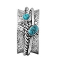 thumbnail image 1 of Turquoise Dual Band 925 Sterling Silver Spinner Ring US-13.5, 1 of 2