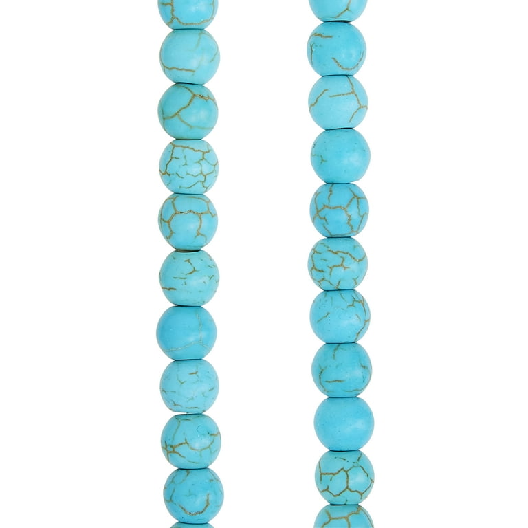 Turquoise Dyed Howlite Round Beads 6mm by Bead Landing - Main Image
