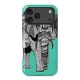 thumbnail image 1 of Turquoise Elephant Ornate Bohemian Tribal Art Case for iPhone 17 to 11 Pro Max, 1 of 2