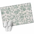 thumbnail image 1 of Turquoise Farmhouse Entryway Rug 2x3 Area Rug Washable Indoor Doormat Small Bathroom Rugs Low Pile Accent Throw Rugs Vintage Flower Leaf Botanical Plant Floor Carpet for Kitchen Bedroom Entrance, 1 of 9