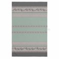 thumbnail image 1 of Turquoise Floral 1 Pack Kitchen Towel, Water Absorbent Dish Towel, Modern Farmhouse Leaves Gray Striped Decorative Hand Towels - Quick Drying Cloth for Cooking Baking, 18x28 Inch, 1 of 8