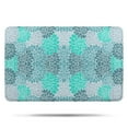 thumbnail image 1 of Turquoise Floral and Petal Pattern Bathroom Rugs Mat,Non Slip Microfiber Bathroom Rug,Rubber Backing,Soft Bathroom Mats for Bathroom Floor,Tub and Shower,17x27in(43x68cm), 1 of 5