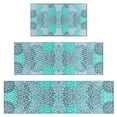 thumbnail image 1 of Turquoise Floral and Petal Pattern Kitchen Rugs Sets Of 3,Kitchen Runner Rugs Non Skid Washable,Decorative Kitchen Floor Mats for Kitchen,Sink,Laundry,17"x30"+ 17"x47" + 17"x59", 1 of 6