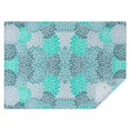 thumbnail image 1 of Turquoise Floral and Petal Pattern Rectangle Tablecloth 60"x84",Waterproof Polyester Rectangle Table Cloth, Wipeable Spillproof Polyester Tablecloth for Dining, Camping, Indoor and Outdoor, 1 of 5