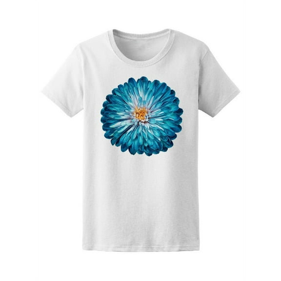 Turquoise Flower Chrysanthemum T-Shirt Women -Image by Shutterstock, Female x-Large