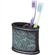 Turquoise Flower Toothbrush Holder