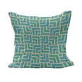 thumbnail image 1 of Turquoise Fluffy Throw Pillow Cushion Cover, Art Deco Style Shapes Like Geometrical Squares with Lines Image, Decorative Square Accent Pillow Case, 18" x 18", Turquoise Yellow, by Ambesonne, 1 of 5