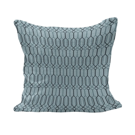 Turquoise Fluffy Throw Pillow Cushion Cover, Oriental Moroccan Style Shapes for Living Room Guest Space Design, Decorative Square Accent Pillow Case, 20" x 20", Slate Blue and Pale Blue, by Ambesonne