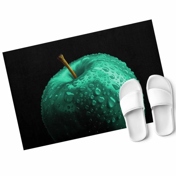 Turquoise Fruit Door Mat Berry Drops Modern Classic Non Slip Absorbent Entrance Mat Washable Low Profile Indoor Doormat for Front Door Entryway Entry 16"x24"