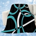 thumbnail image 1 of Turquoise Geometric Cooling Blanket,Lightweight Breathable Summer Throw Blanket with Double Sided Cold Effect,Modern Abstract Aesthetic Striped Art Picnic Blankets Bed Sheet for Hot Sleepers 40"x60", 1 of 8